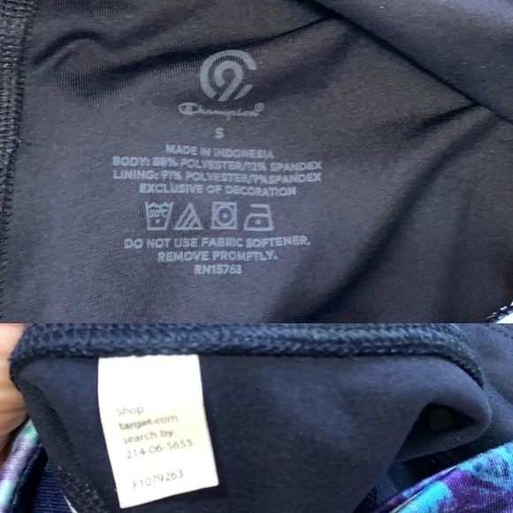 Champion Patterned Mid-Rise Mesh Capri Leggings S - Picture 9 of 17